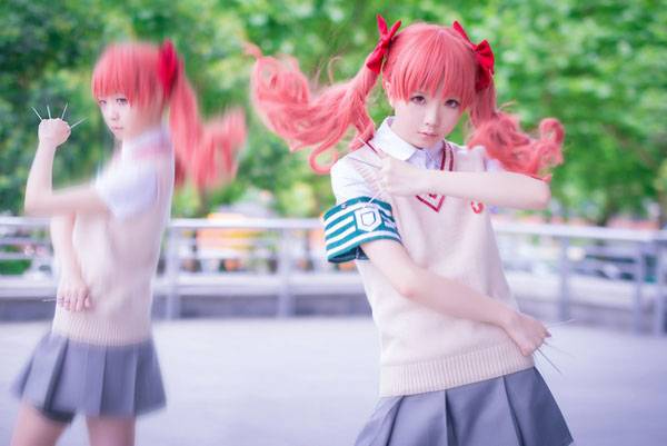 双马尾少女白井黑子神还原COS（10）