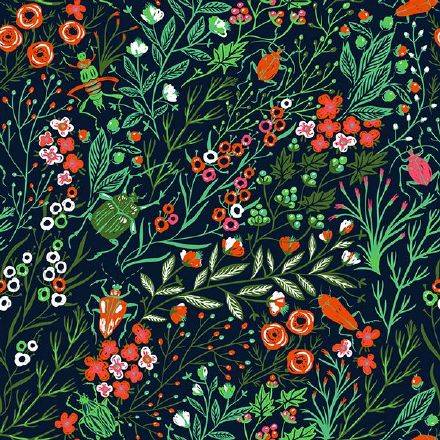 花花草草系列的碎花纹理平铺图片素材