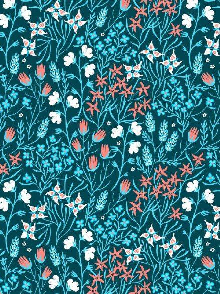 花花草草系列的碎花纹理平铺图片素材