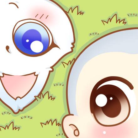 郭斯特原创的小狐狸与小和尚萌哒哒卡通头像