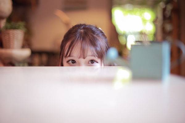 日系甜美少女咖啡馆写真图片写真（4）