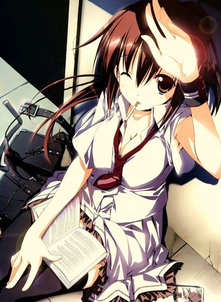 二次元抽烟少女美图片写真集大全(6)