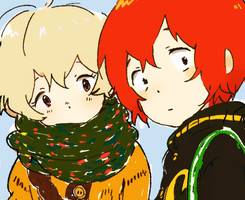 日系二次元风的男生女生卡通人物头像图片