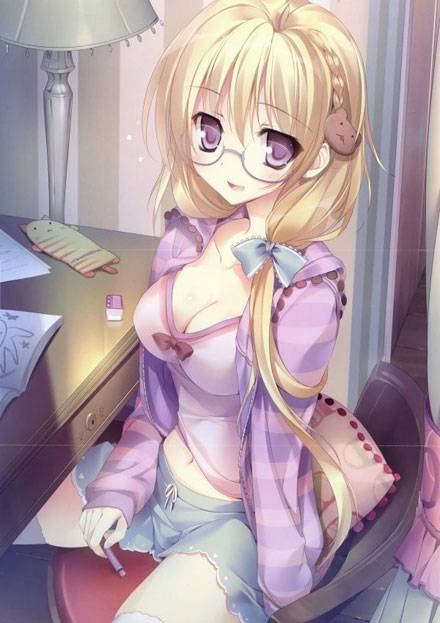 二次元眼镜美少女美图赏（1）