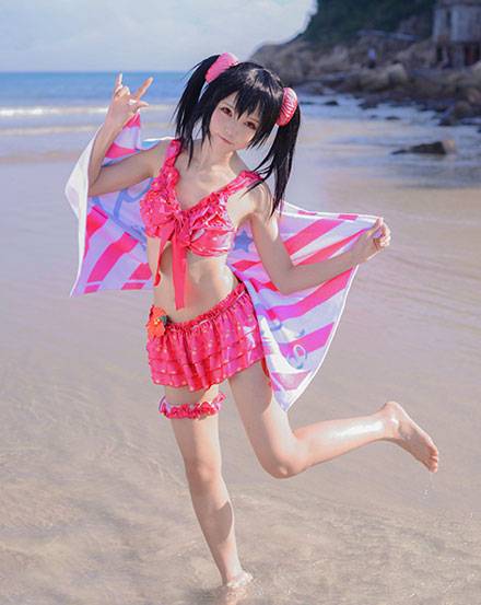 可爱妹子矢泽妮可水着COS（2）