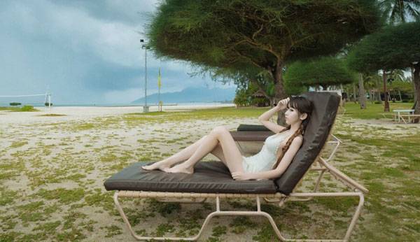 双马尾贫乳萌妹海边泳装写真图片写真（13）