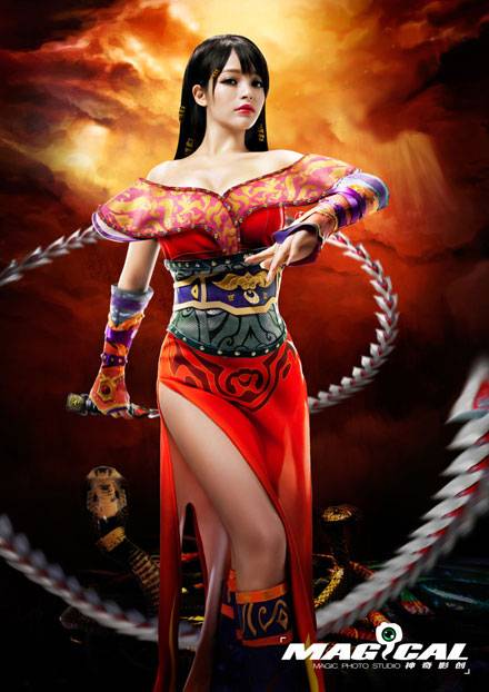 歪歪李玲《秦时明月》赤练爆乳COS（4）