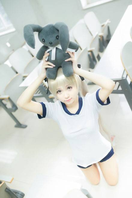 清纯萌妹春日野穹体操服COS（3）