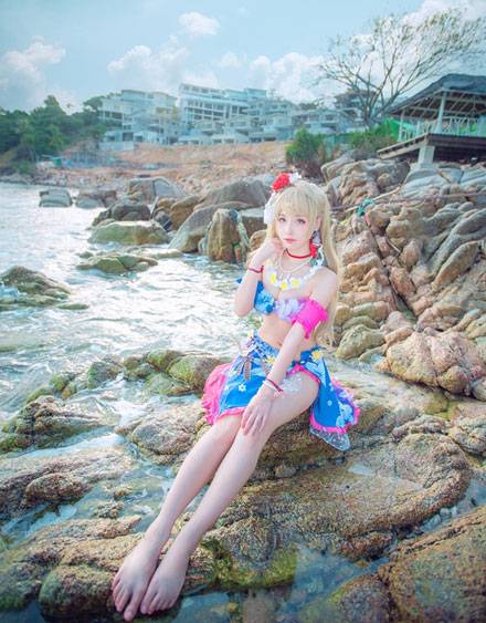 甜美萌妹南小鸟水着觉醒COS（11）