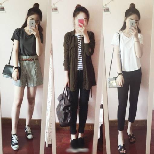 适合日常的女装穿衣搭配模版图片