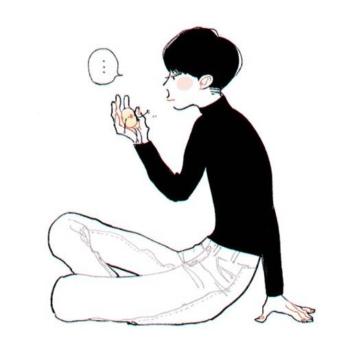 文艺的日系人物插画头像图片