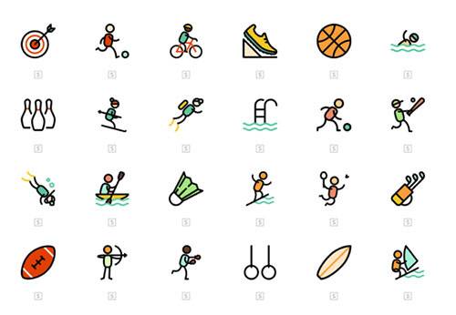 优秀的运动体育类图标ICON素材