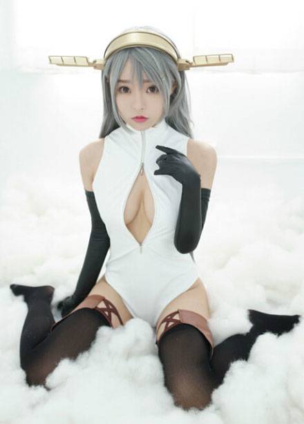 柳侑绮舰娘榛名开胸泳衣福利cos（2）