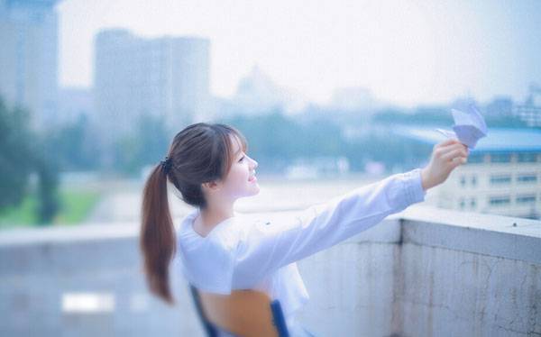 甜美JK少女天台清新写真（6）