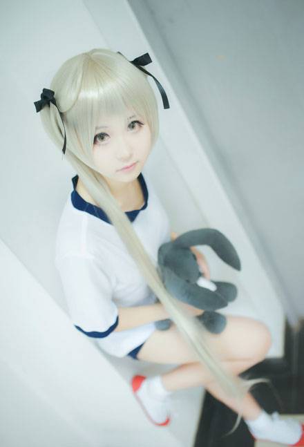 清纯萌妹春日野穹体操服COS（10）