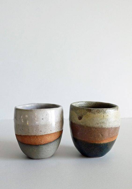 色彩斑斓的小清新风格日本陶艺水杯设计