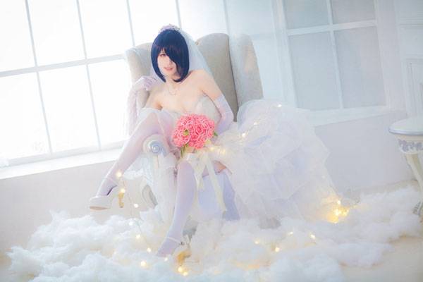 《约会大作战》时崎狂三婚纱COS（6）