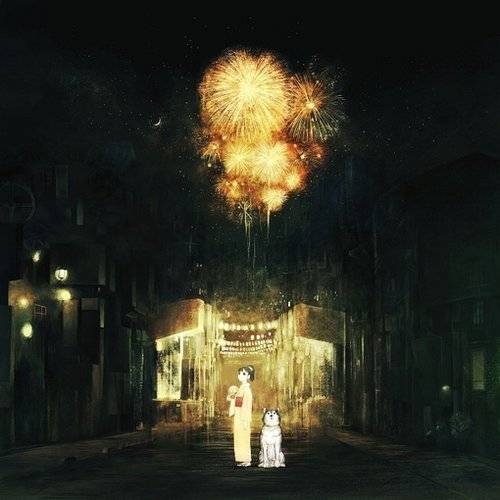 略显梦幻的唯美人物插画图片