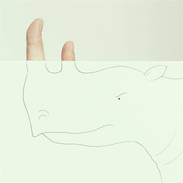 设计师Cintascotch虚实结合的创意趣味简笔画