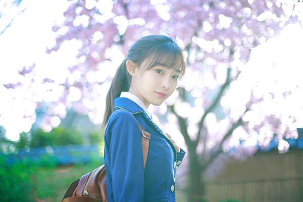 日系制服美女户外唯美写真（4）