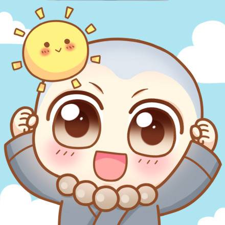 郭斯特原创的小狐狸与小和尚萌哒哒卡通头像