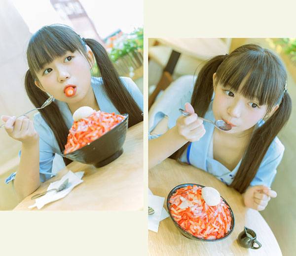 日系双马尾吃货萝莉日常写真集（5）