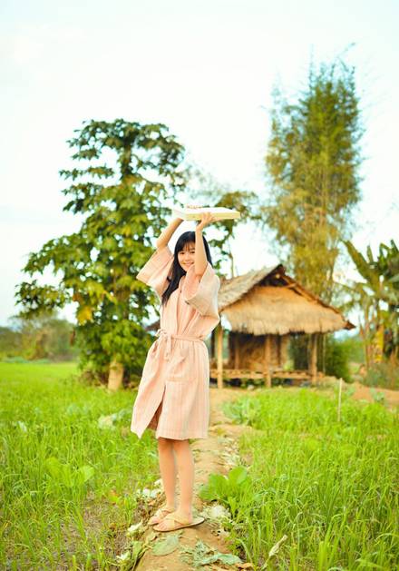 宋伊人户外浴衣小清新写真图片写真集（15）