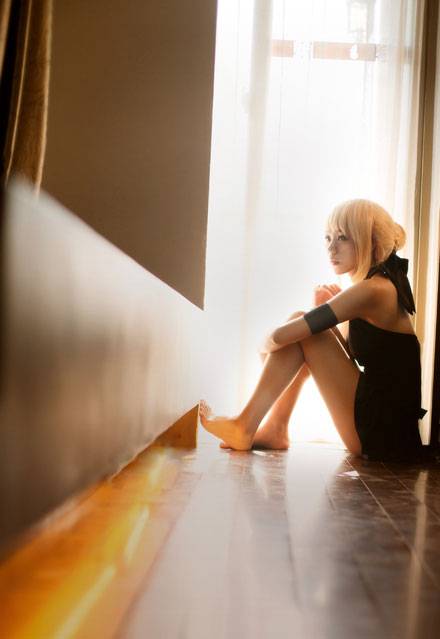 《fate》黑化saber水着性感cosplay（7）