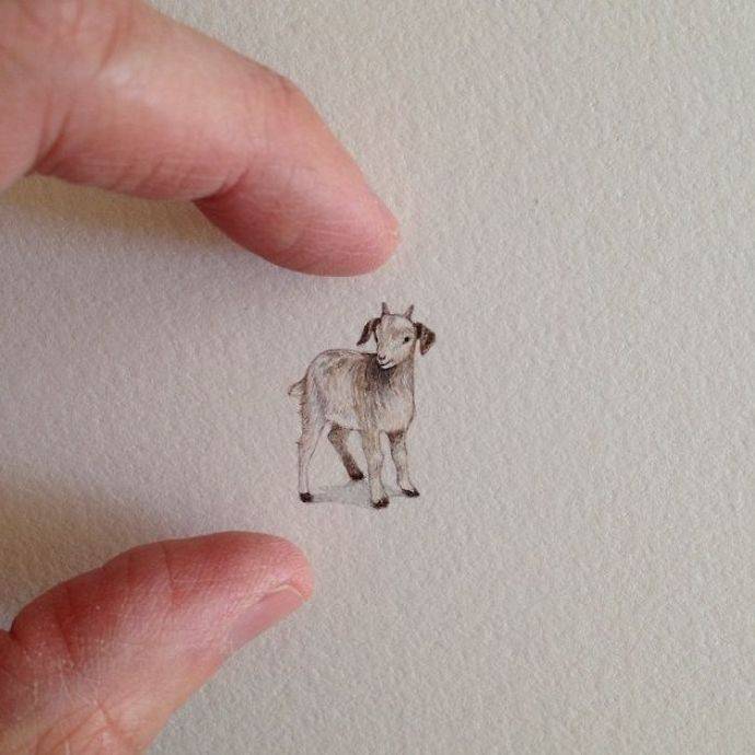 插画师Brooke Rothshank精致而迷你的微缩手绘插画