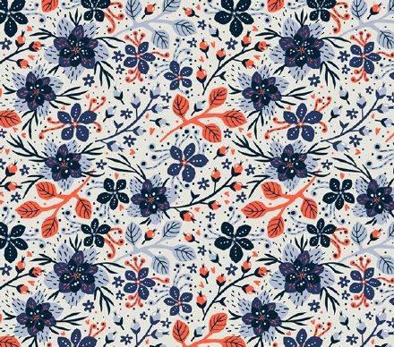 花花草草系列的碎花纹理平铺图片素材