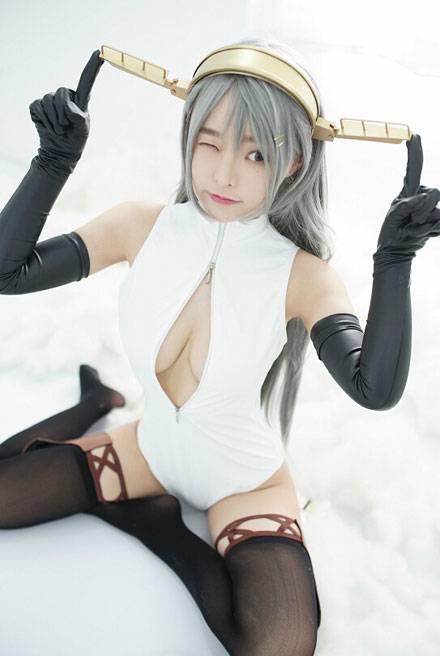 柳侑绮舰娘榛名开胸泳衣福利cos（15）