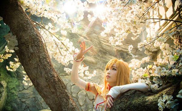 螺旋猫Tomia亚丝娜白丝制服Cos（8）