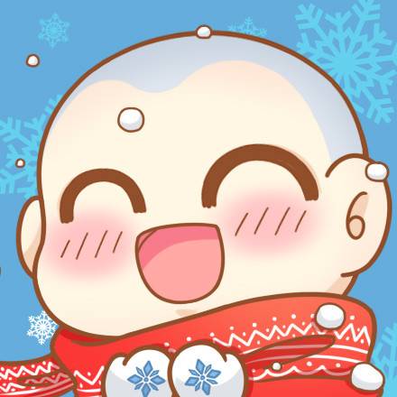 郭斯特原创的小狐狸与小和尚萌哒哒卡通头像