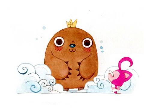 唯美阿狸小清新插画