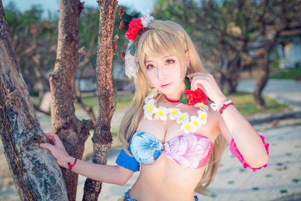 甜美萌妹南小鸟水着觉醒COS（1）