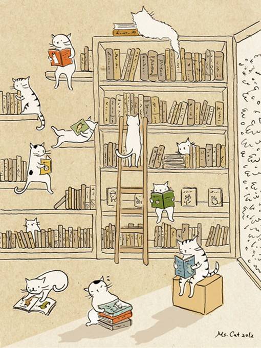 喵星人的日常生活趣味小插画