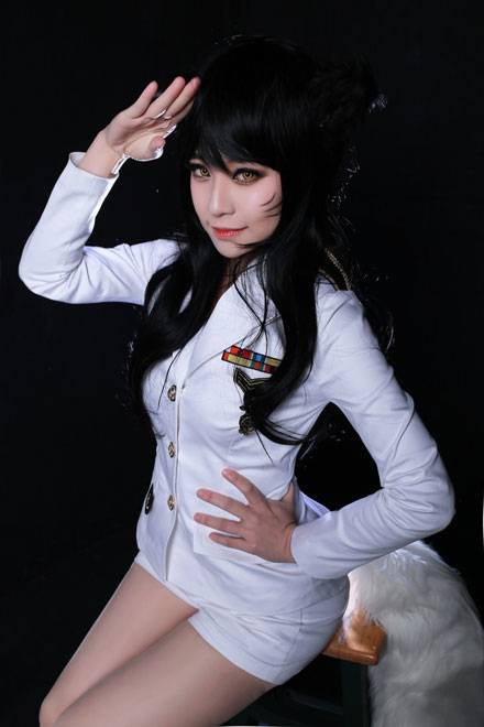 lol阿狸海军风制服性感cos（5）
