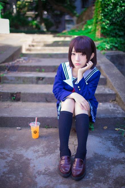 清纯萌妹加藤惠制服COS（5）