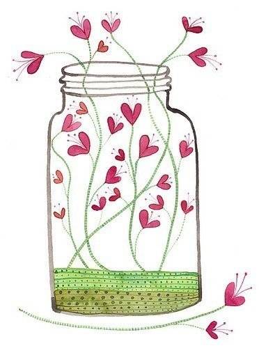 玻璃瓶子插画图片