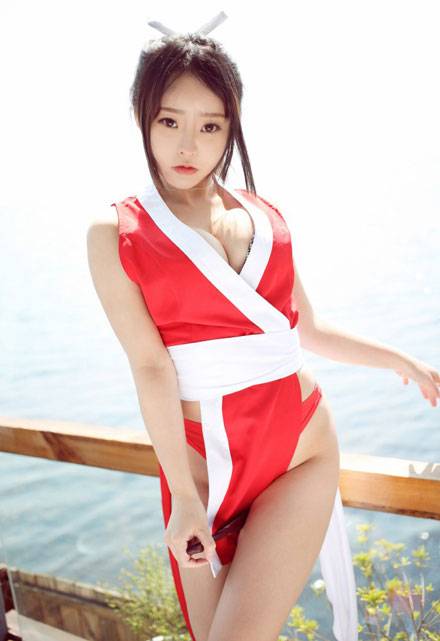 90后嫩模柳侑绮不知火舞cosplayplay（6）