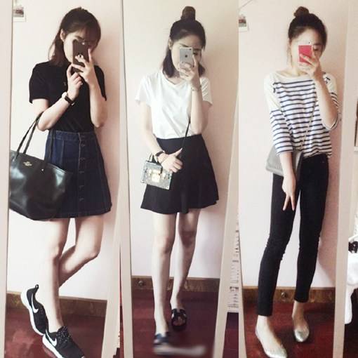 适合日常的女装穿衣搭配模版图片