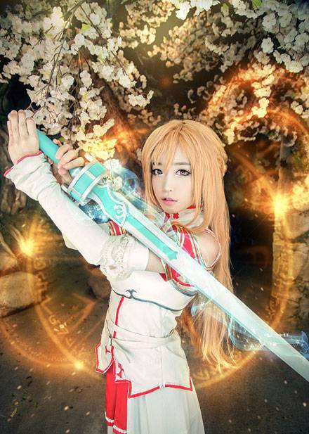 螺旋猫Tomia亚丝娜白丝制服Cos（1）