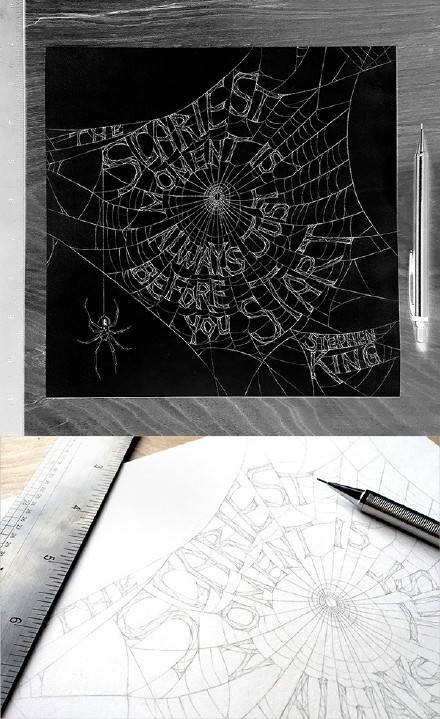 设计师DANGERDUST的手绘风格迷你英文字体设计