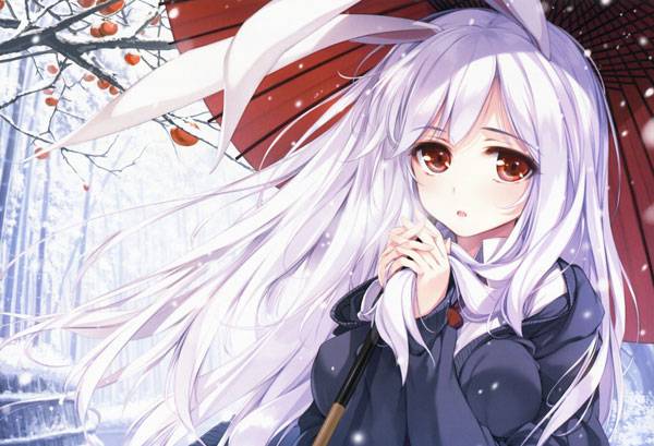 二次元打伞美少女美图赏析（4）