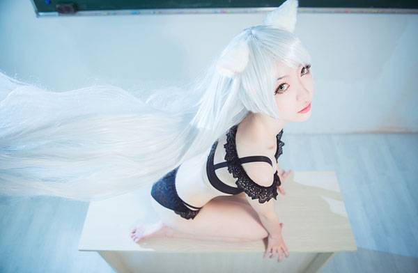 《物语系列》羽川翼黑色内衣COS（1）