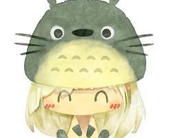 戴着各种萌动物帽子的插画女生微信头像图片