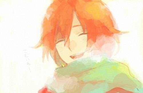 面带甜美微笑的治愈系日式风格人物插画