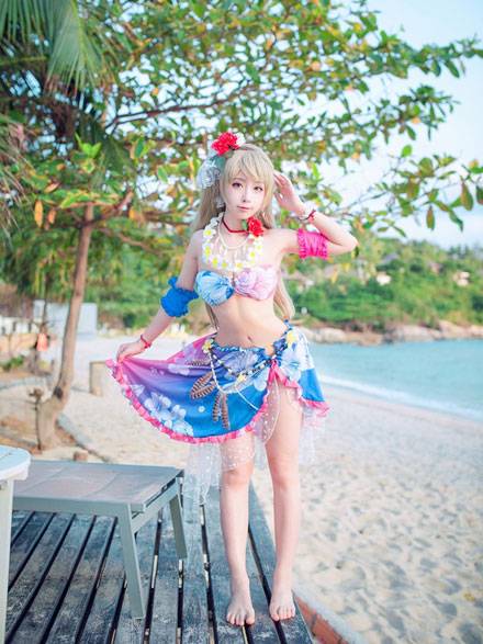 甜美萌妹南小鸟水着觉醒COS（10）