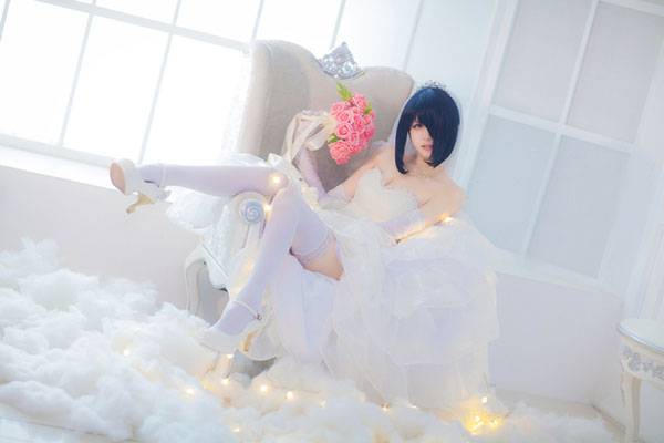 《约会大作战》时崎狂三婚纱COS（7）