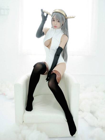 柳侑绮舰娘榛名开胸泳衣福利cos（11）